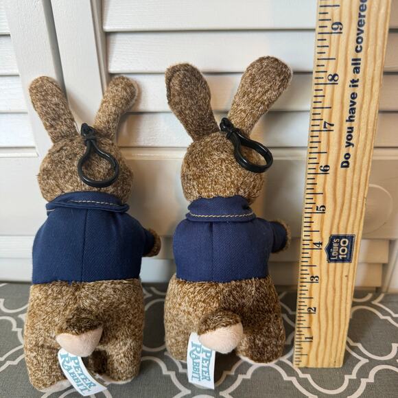 Dan Dee Peter Rabbit Plush Toys Stuffed Animals Backpack Charms Gift 8" Brown - Picture 3 of 9